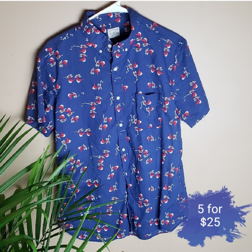 Euc j. Crew mens collared button up sword fish